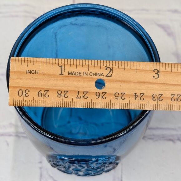 Authentic 100% Recycled San Miguel Blue 4" Drink Glass Tumbler EUC - Picture 8 of 8